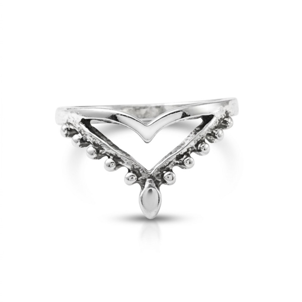 5/$15 🩷 MUST BUNDLE Silver Chevron V-Shape Ring